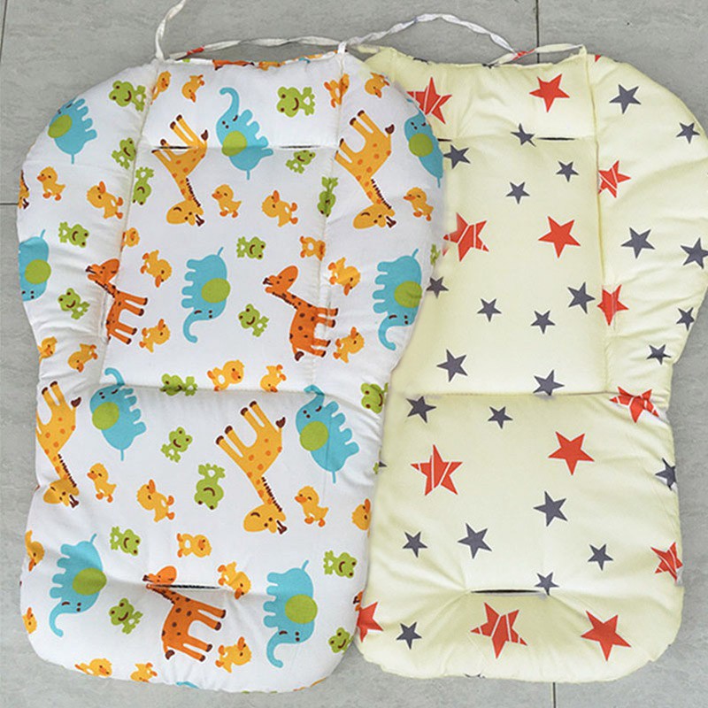 Cotton Baby Stroller Seat Cushion Cartoon Baby Feeding Highland Pillows Cushion Infant Pushchair Mat Universal Stroller Accessories