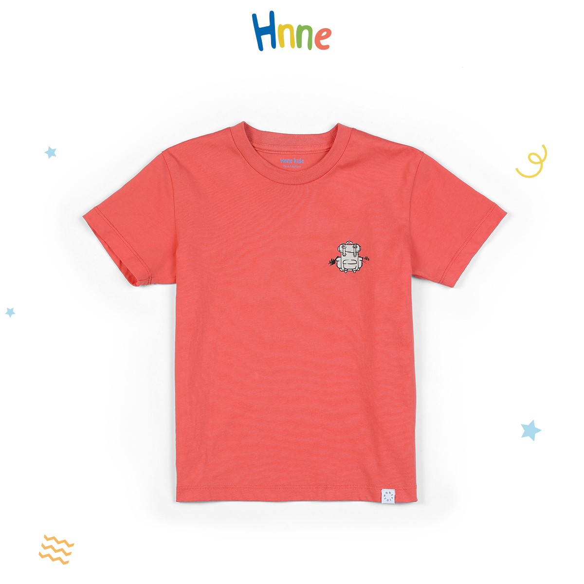 Hnne Summer 2021 New Letter Print Kids T-Shirt 100% Cotton Breathable Tops Boys Girls Unisex T-Shirt HK210424