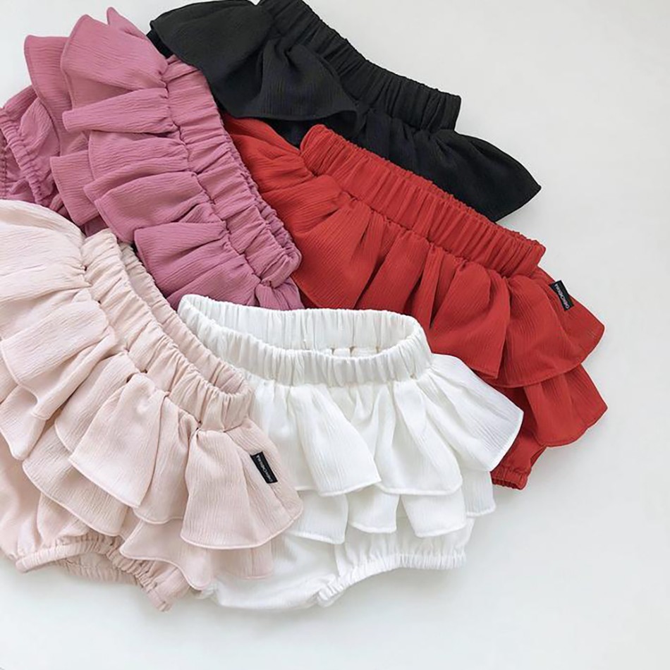 Baby Girls Ruffle Short Pant For Newborns Toddler Kids New Summer Diaper Cover Shorts Pants Big PP Shorts JYF