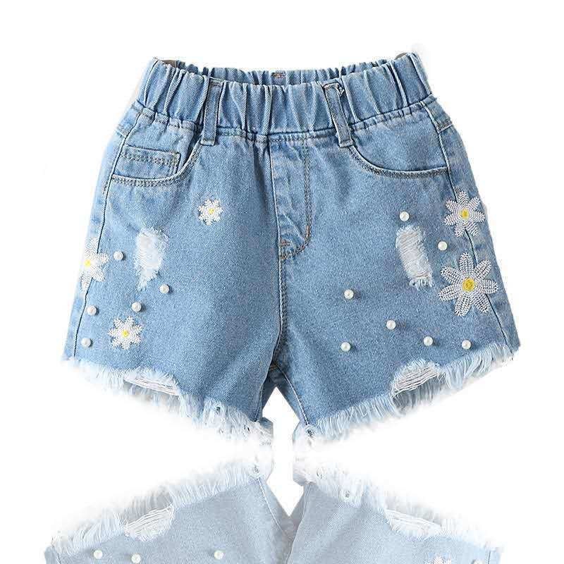 2022 Kids Baby Girl Summer Denim Clothes Shorts Shorts Jeans Children's Clothing Girl Casual Short Pants Infant Bottoms 3 -12Yer