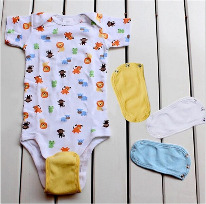 Lovely Baby Boys Girls Kids Jumpsuit Diaper Lengthen Extender Solid Soft Jumpsuit Bodysuit Extender 5 Colors