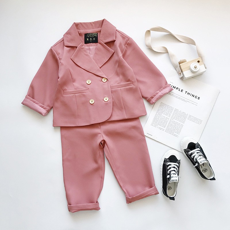 Mihkalev 2022 Spring Children's Clothing Set For Girls Tracksuit Jacket + Pants 2 Peaks Clothing Set Kids Boys Autumn Outfits Sets