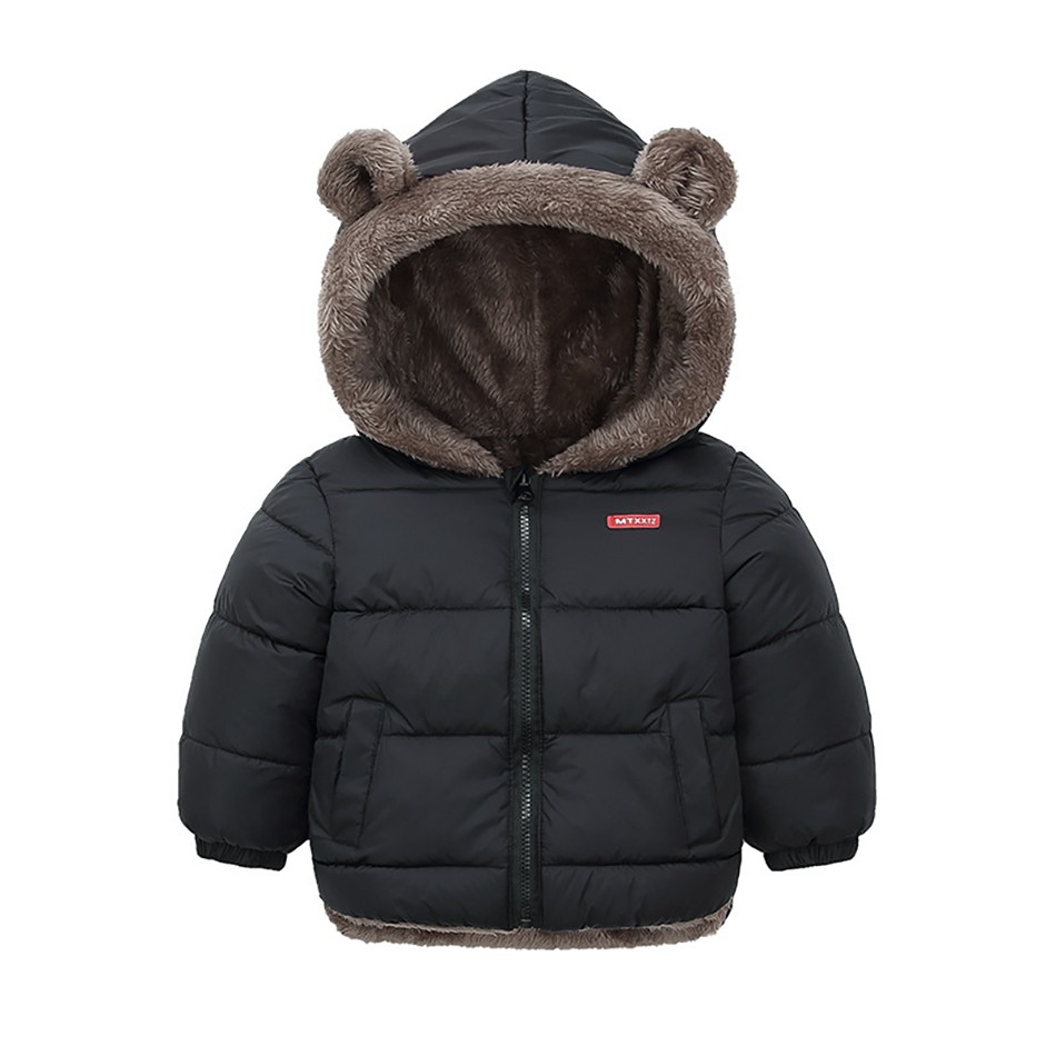 Kids Clothes Cotton Thick Down Girls Jacket Baby Winter Warm Coat Kids Zipper Hooded Costume Boys Outwear JYF