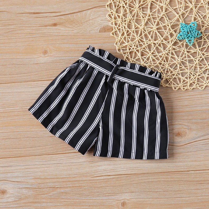 2021 new summer striped shorts casual children's clothing shorts for girls sports shorts kids clothing girl