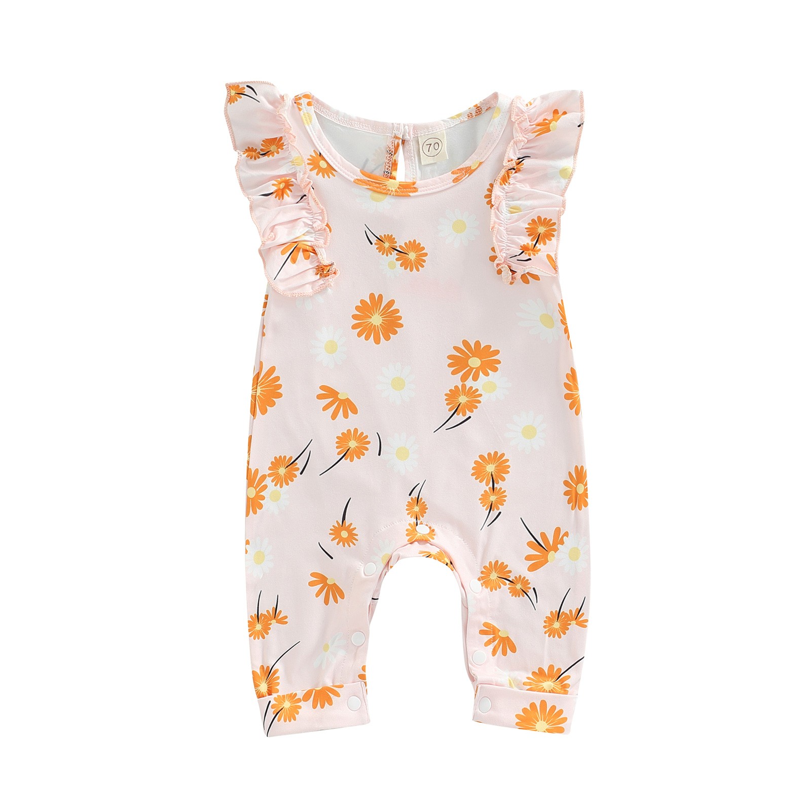 Newborn Infant Baby Girls Romper Floral Print Sleeveless Jumpsuit Summer Clothes Costumes D01