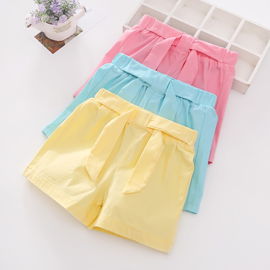 Summer Kids Girls Solid Color Pants Fashion Cute Pants Children Pants Girls Pants Teenage Costume For 2-12 Years