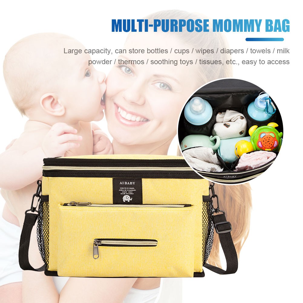 Waterproof Diaper Bag Large Capacity Mother Travel Bag Multifunctional Maternity Mother Baby Stroller Bags Organizer Mummy Bag