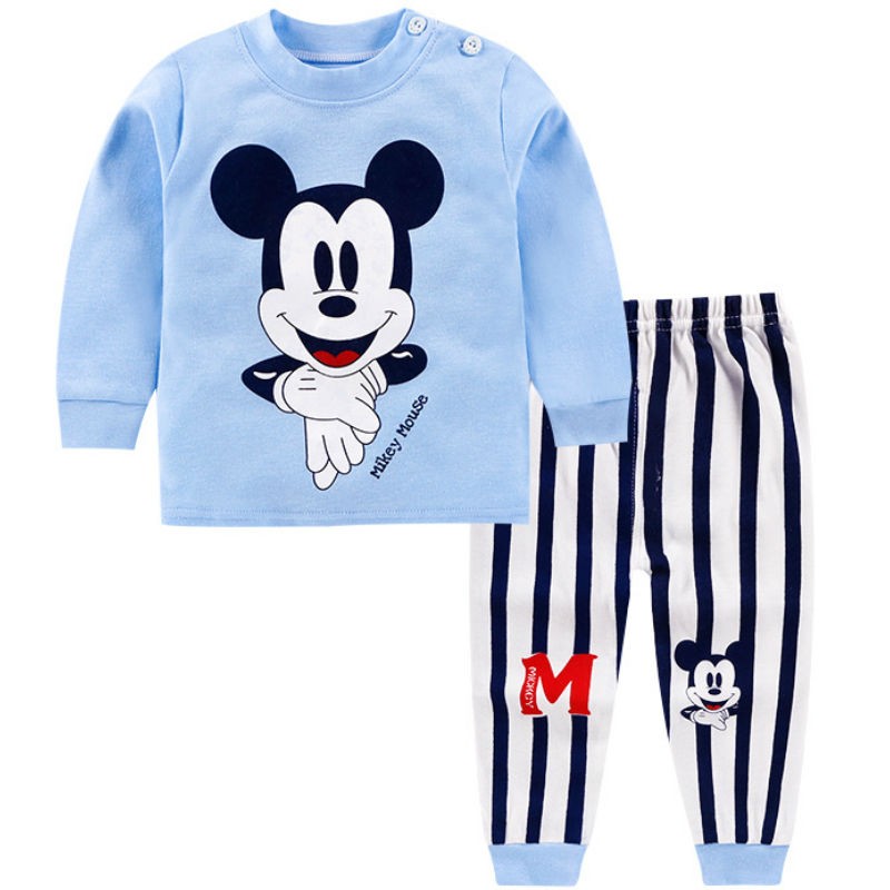 2021 New Winter Baby Clothes Suit Cotton Newborn Baby Boy Girl Clothes 2pcs Toddler Pajamas Unisex Children Clothing Suit 0-2Y