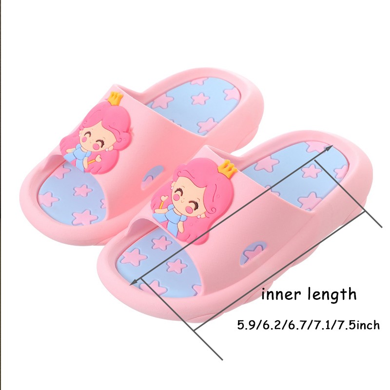 Children Slippers Summer Cartoon Cute Home Shoes For Girl Waterproof Non-slip Bathroom Kids Slippers Soft Baby Shoes