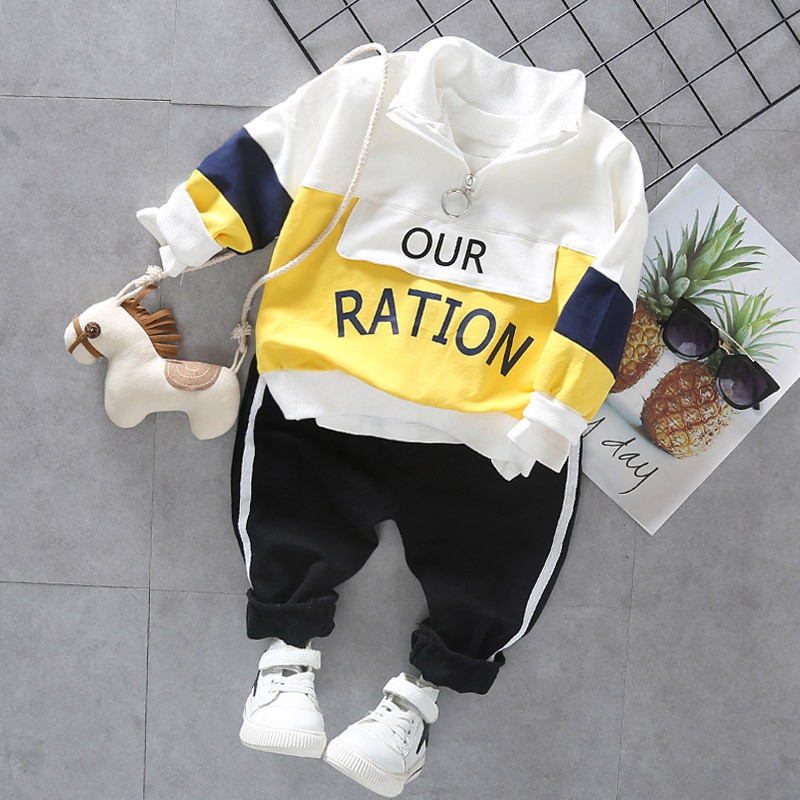 Baby boys and girls casual clothing set, spring and autumn fashion sportswear