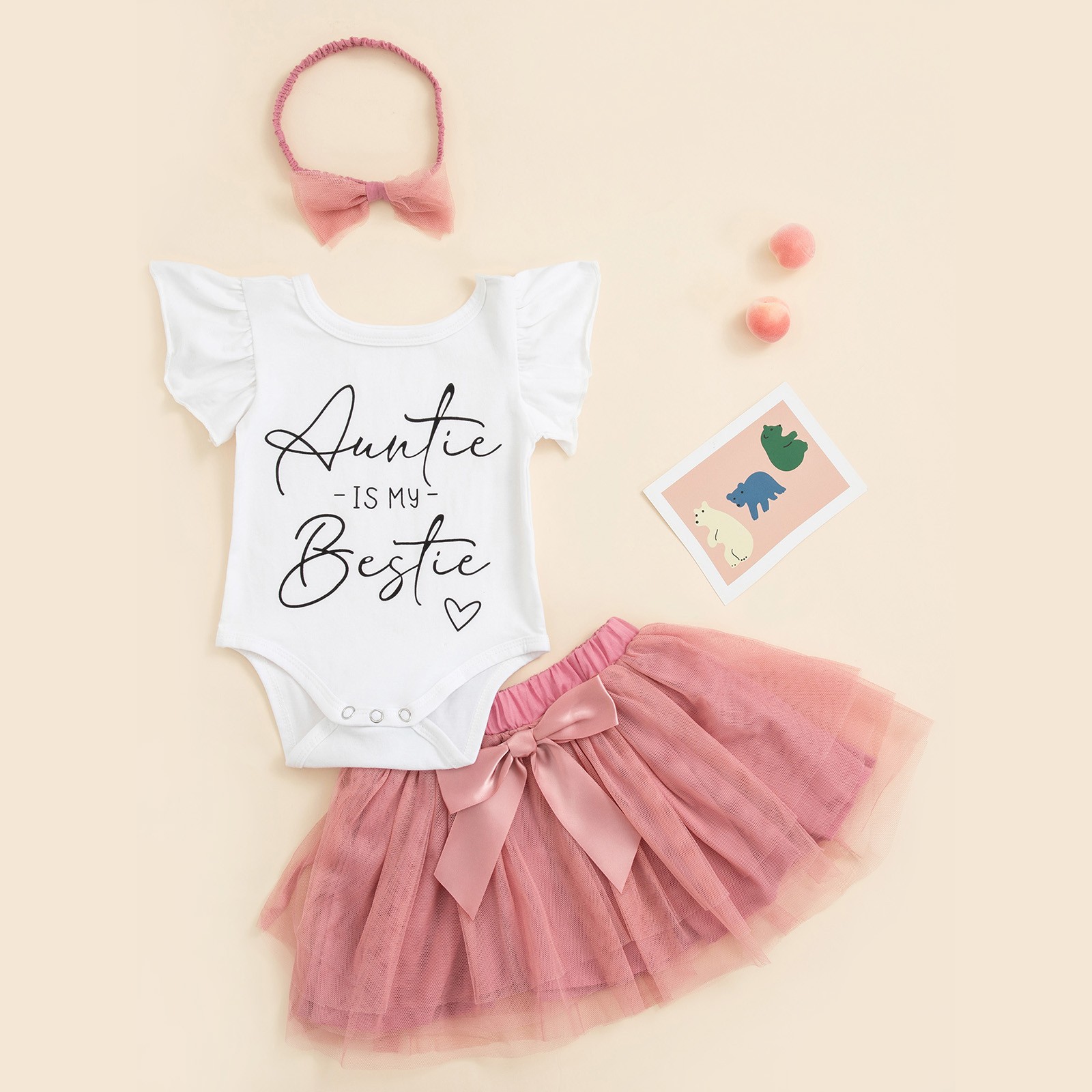 Ma&Baby 6M-4Y Newborn Infant Baby Girls Clothes Set Summer Letter Romper Ruffle Tulle Pants Cute Girls Outfits Costumes D01