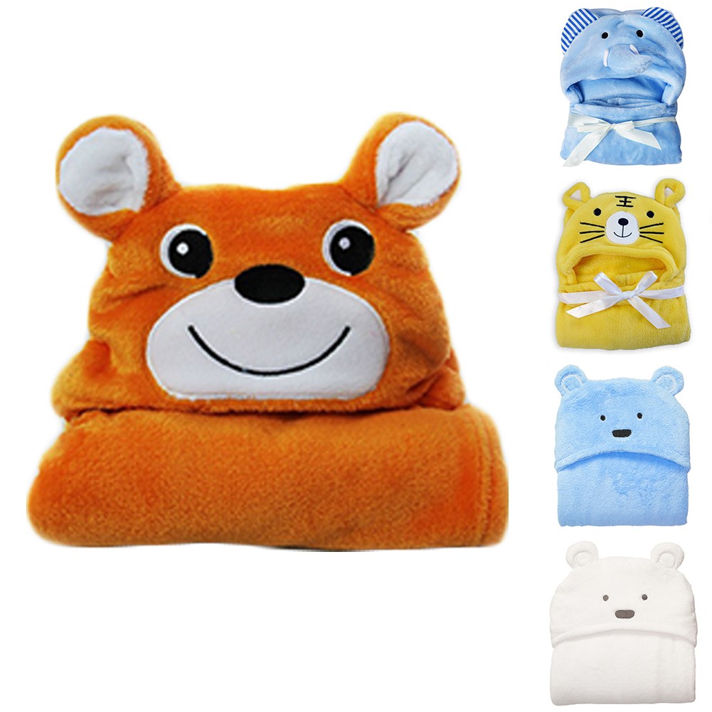 3D Baby Soft Blanket Hooded Animal Baby Bathrobe Soft Cartoon Baby Towel Personalized Kids Bath Robe Infant Towel