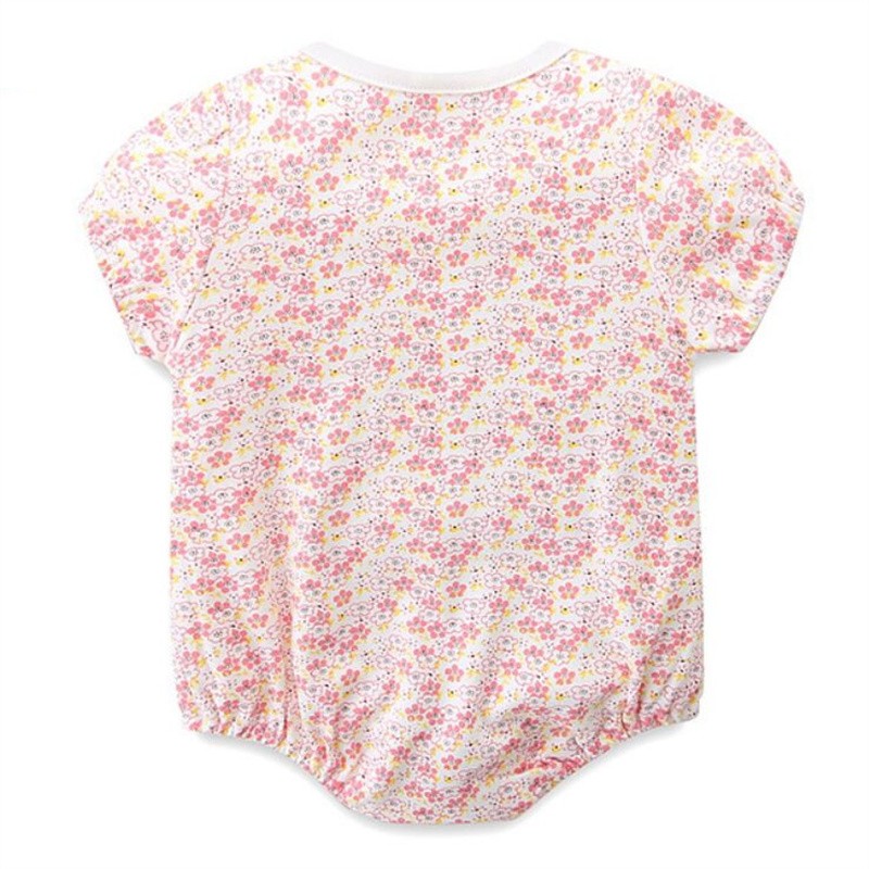 LAUDKA 0-24M Newborn Baby Girls Clothes Summer Princess Print Cotton Hoodies Baby Jumpsuit Fashion Girls Clothes