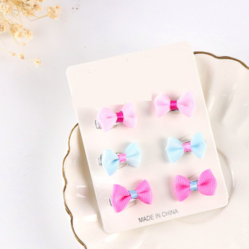 6pcs/set Baby Girls Bow Hair Barrette Kids Hairgrips Headwear Girl Hairpins Children Hairgrips Baby Hair Accessories