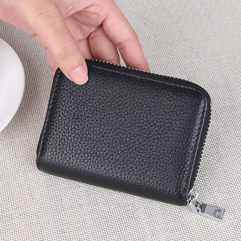 New Luxury Classic Women Bag Brand Fashion Sheepskin Business Card Holder Genuine Leather Credit Card Holder