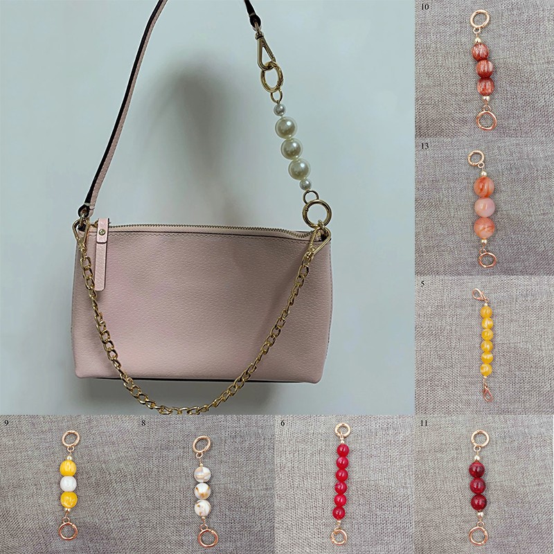 Pearl Bag Chain Strap Extender Bag Hanging Chain Pearl Chain for Decoration Girls Bag Accessories Handbag Chain Shoulder Bag Chain