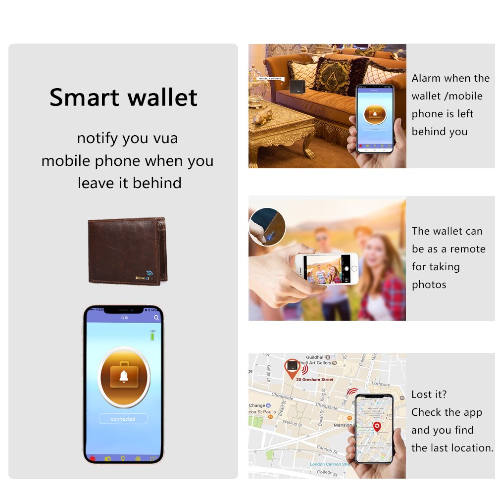 SmartLB الذكية موضة المحفظة لتحديد المواقع مُتعقب بلوتوث هدية لعيد الأب سليم حامل بطاقة الائتمان نقش