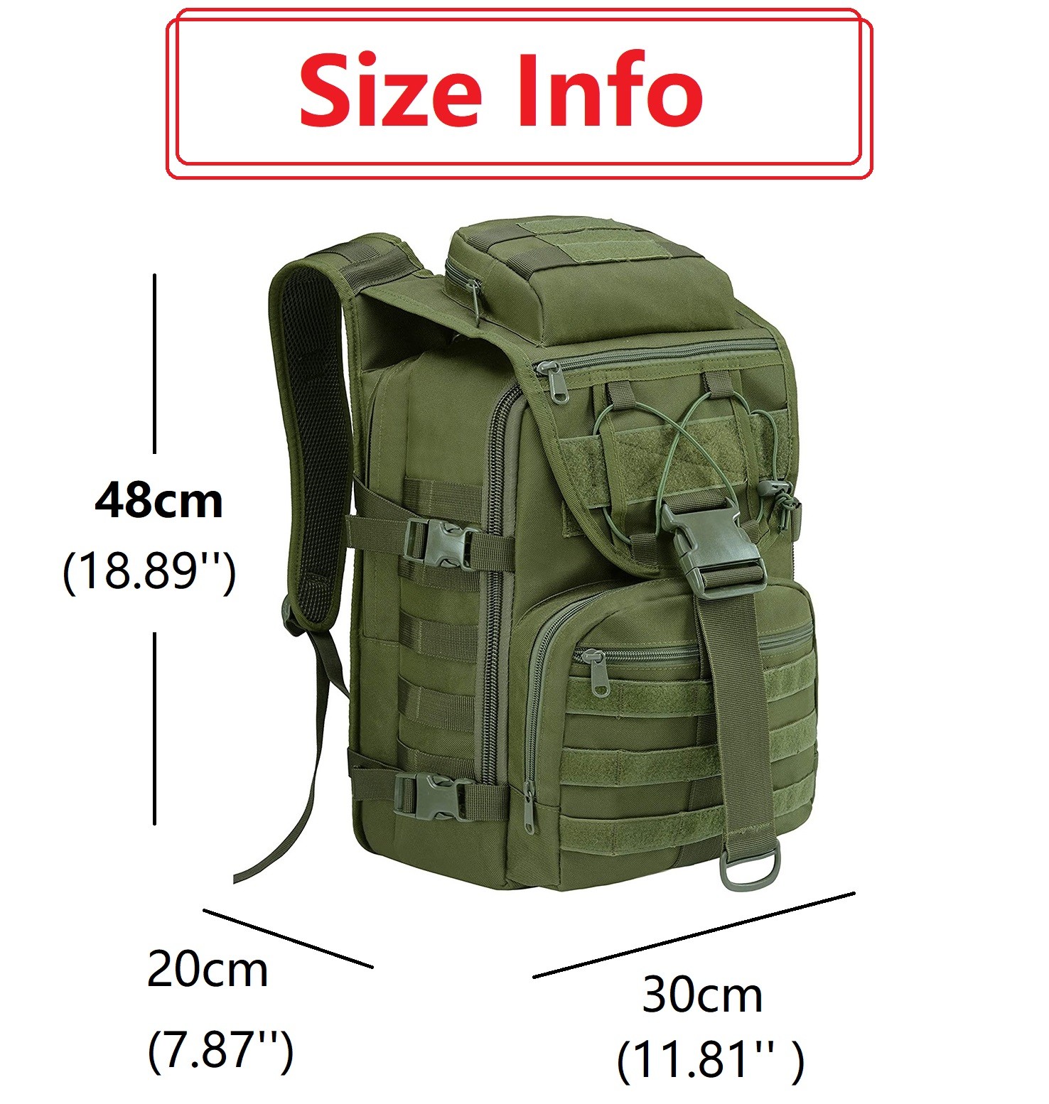 40L Military Tactical Backpack Army Assault Bag Molle System Backpacks Outdoor Sports Backpack Camping Running Backpacks