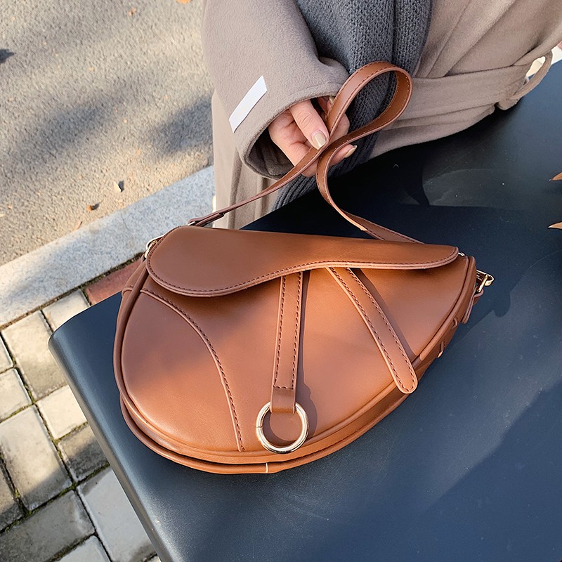 Famous Brand Handbags and Purses 2021 Luxury Designer Ladies Crossbody Shoulder Bag PU Leather Women Saddle Bag