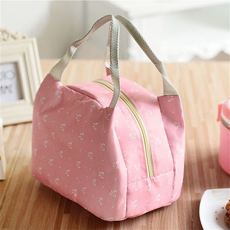 Fashion Portable Insulated Oxford Cloth Print Lunch Bag Thermal Food Picnic Lunch Bags For Women Kids Men Lunch Bag Tote