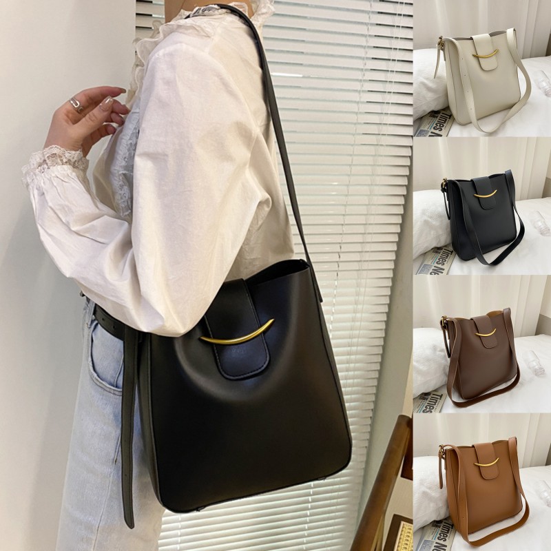 Women's PU Leather Handbags Casual Women's Handbag Black White Shoulder Bag Women's Crossbody Bag