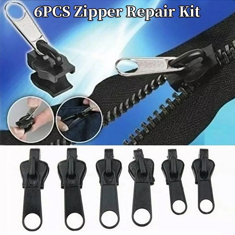 6pcs Universal Instant Zipper Repair Kit Zip Replacement Zipper Repair Kit