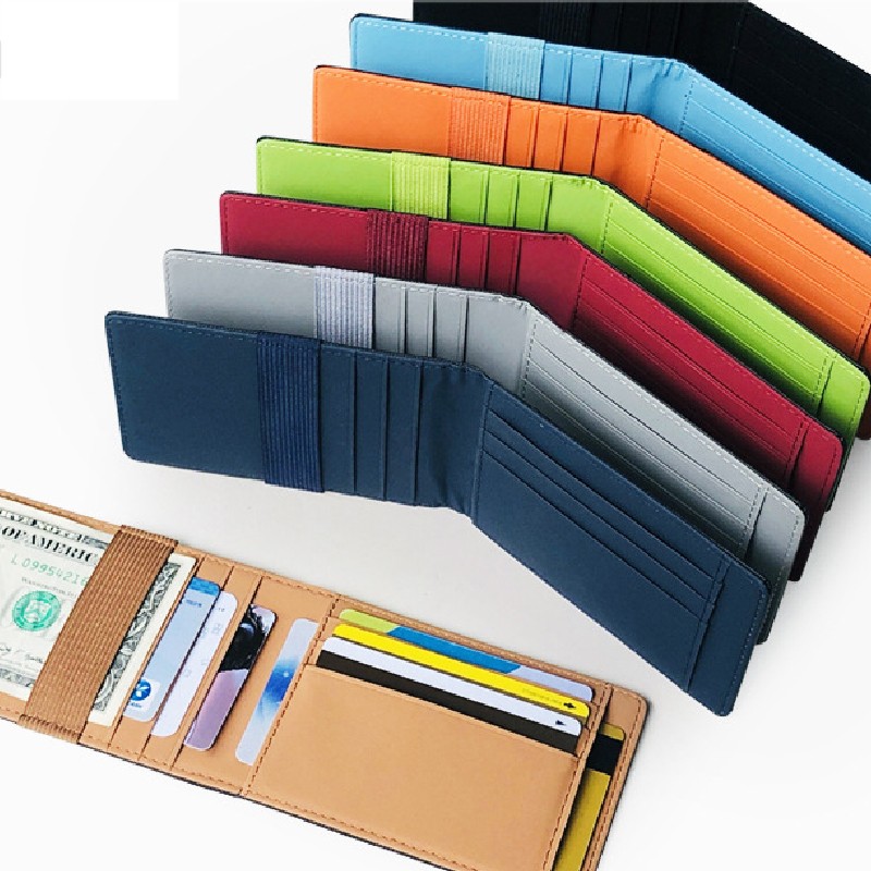 Fashion Mini Wallet Slim Money Wallet Coin Bag Multi Card Pocket Men Business Credit Card Holder Passport Clip Cash Organizer