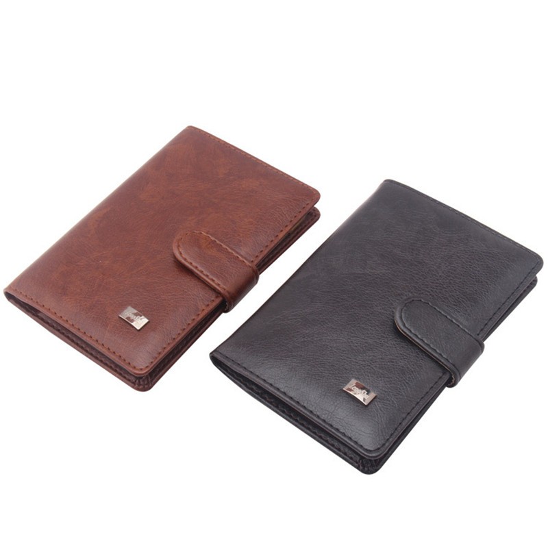 Men Passport Cover Organizer Russian Driver's License Documents Case PU Leather Credit Card Holder Porte Carte Bancaire Card Pouch