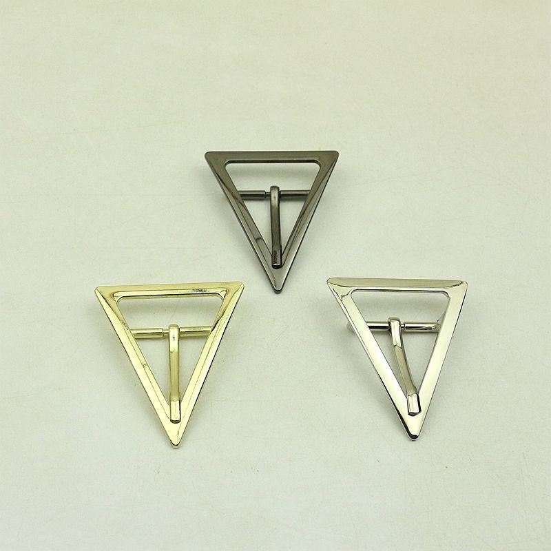 20pcs ID25mm Metal Flat Triangle Pin Buckles Strap Belt Adjust Adjuster Clasp Hook DIY Clothes Shoes Decoration Buckle