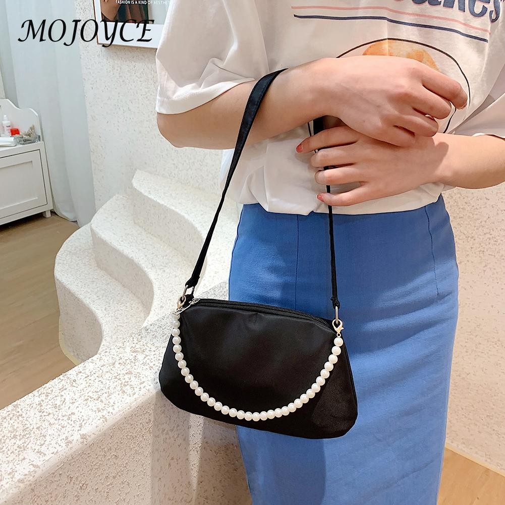 Solid color crescent shape shoulder bag casual lady small messenger bags for women outdoor travel business