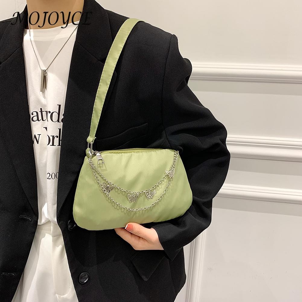 Ladies Underarm Nylon Shoulder Bag Fashion Solid Butterfly Chain Exquisite Handbags Ladies Designer Fashion Bags Female Bag