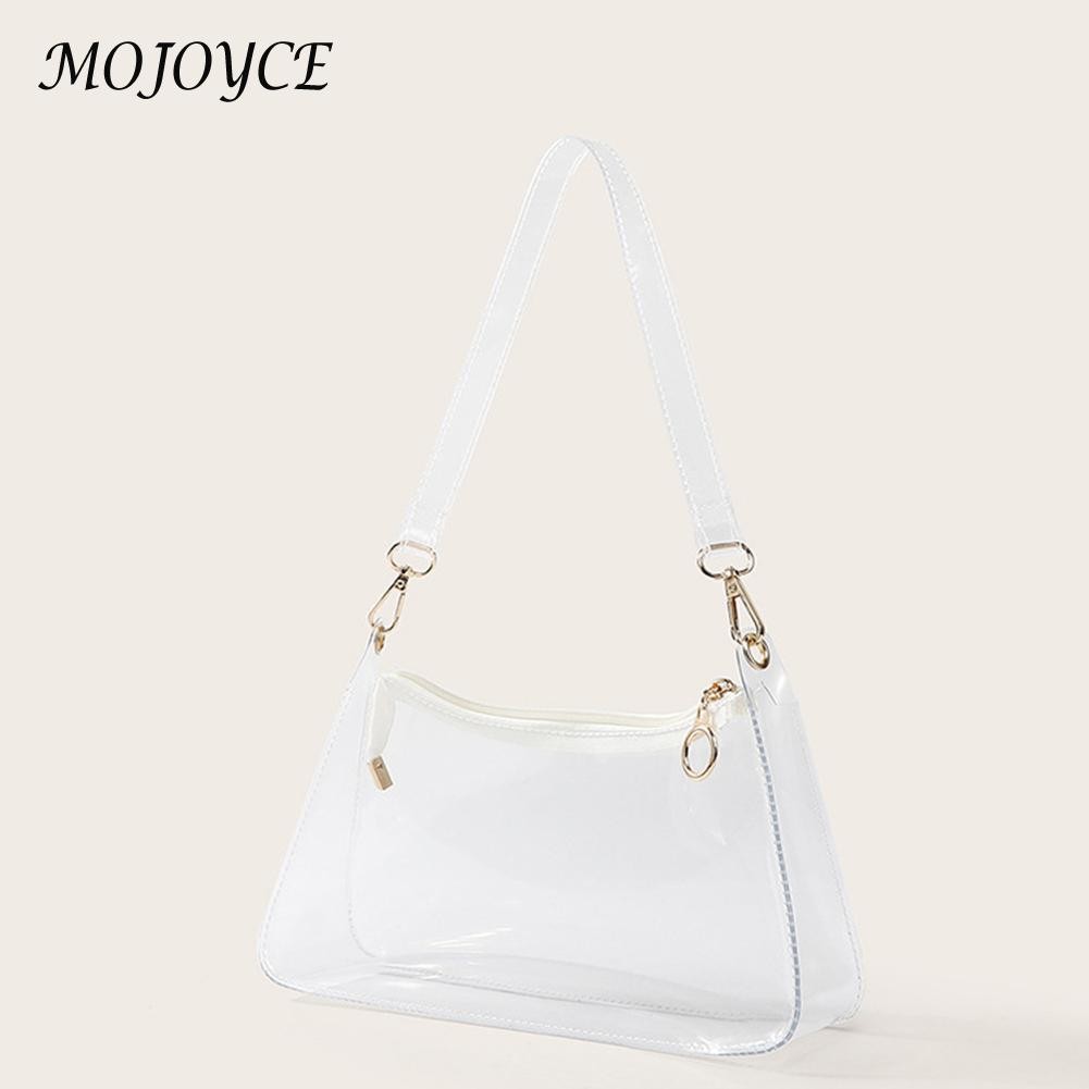 Ladies PVC Transparent Bag Fashion All-Match Messenger Bag Women Travel Handbag for Ladies Women Outdoor Shopping