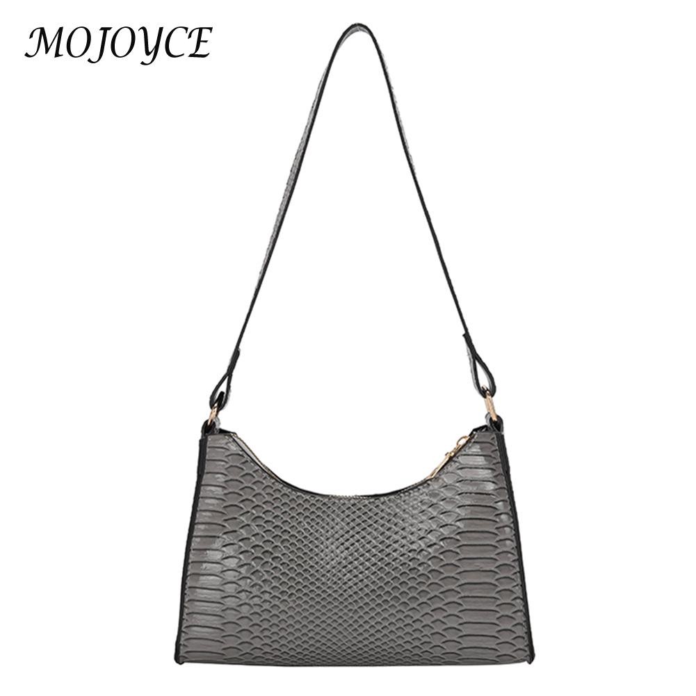 Fashion Snake Print Leather Underarm Bags Women Handbag Party Clutch for Women Outdoor Business Travel