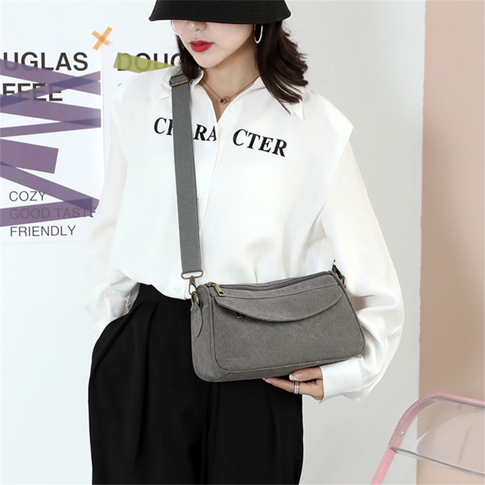 Solid color new designer ladies shoulder bag fashion high quality canvas women messenger bags 2022 women small cell phone bags