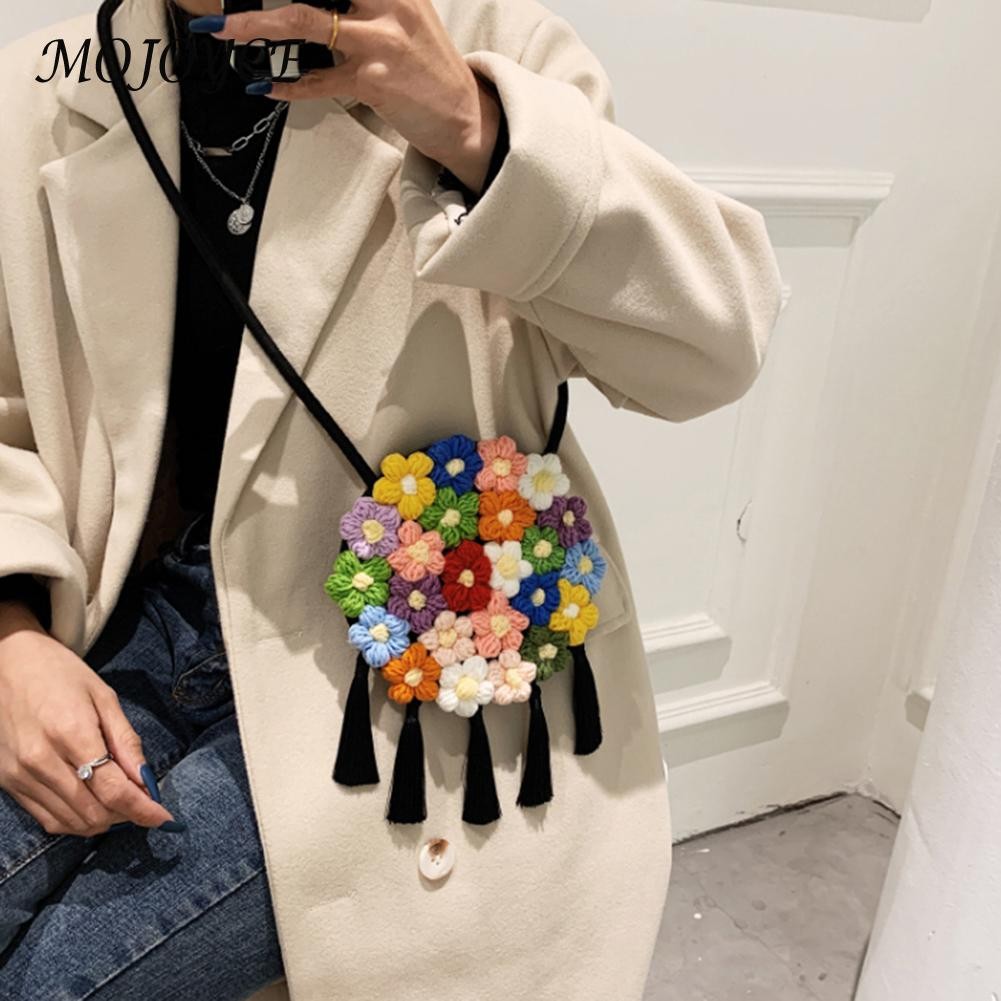 Women Embroidered Minority Hand-Woven Evening Bag Lady Underarm Small Messenger Bags for Women Fashionable Decoration