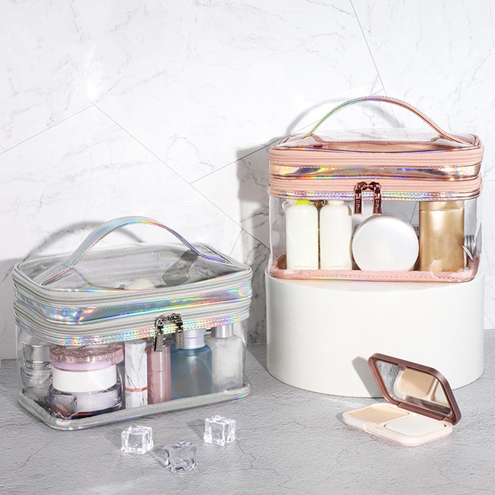 Clear Cosmetic Bag Women Waterproof Transparent Large Makeup Bag Travel Zipper Makeup Beauty Case Toiletry Bag Cosmetic Wash bag