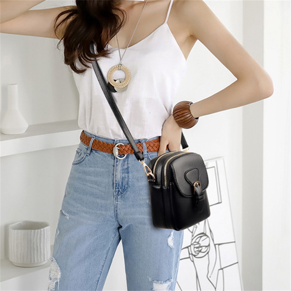 2022 luxury designer high quality leather ladies shoulder bag solid color new designer women mobile phone bags messenger bags