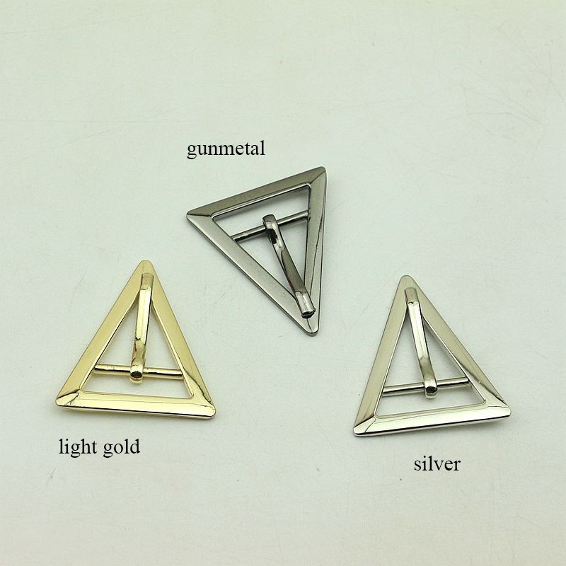 30pcs ID20mm Metal Flat Triangle Pin Buckles Strap Belt Adjust Adjuster Clasp Hook DIY Clothes Shoes Decoration Buckle