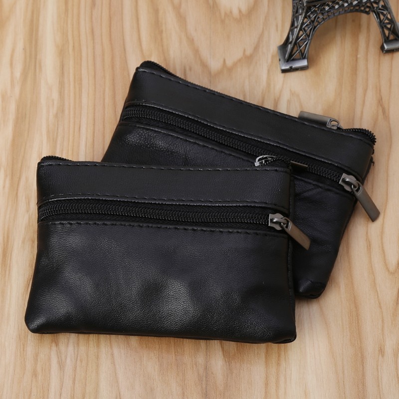 THINKTHENDO - Soft Leather Wallet for Men and Women, Small Key Wallet, Multifunctional Small Zipper Pocket, Handbag, New Collection 2018