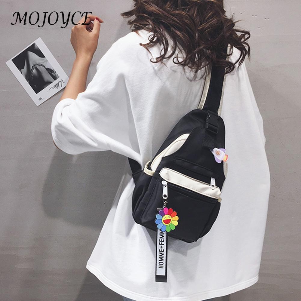 Female Casual Crossbody Chest Bag Women Zipper Handbag Shoulder Bag For Students School Travel Backpack