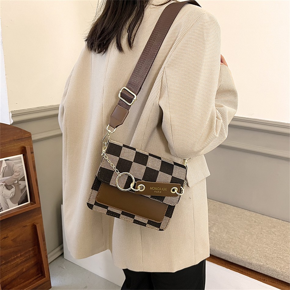 Ladies Fashion Designer Bags Purses High Quality Leather Shoulder Crossbody Messenger Bag For Women Small Luxury Lattice Sack