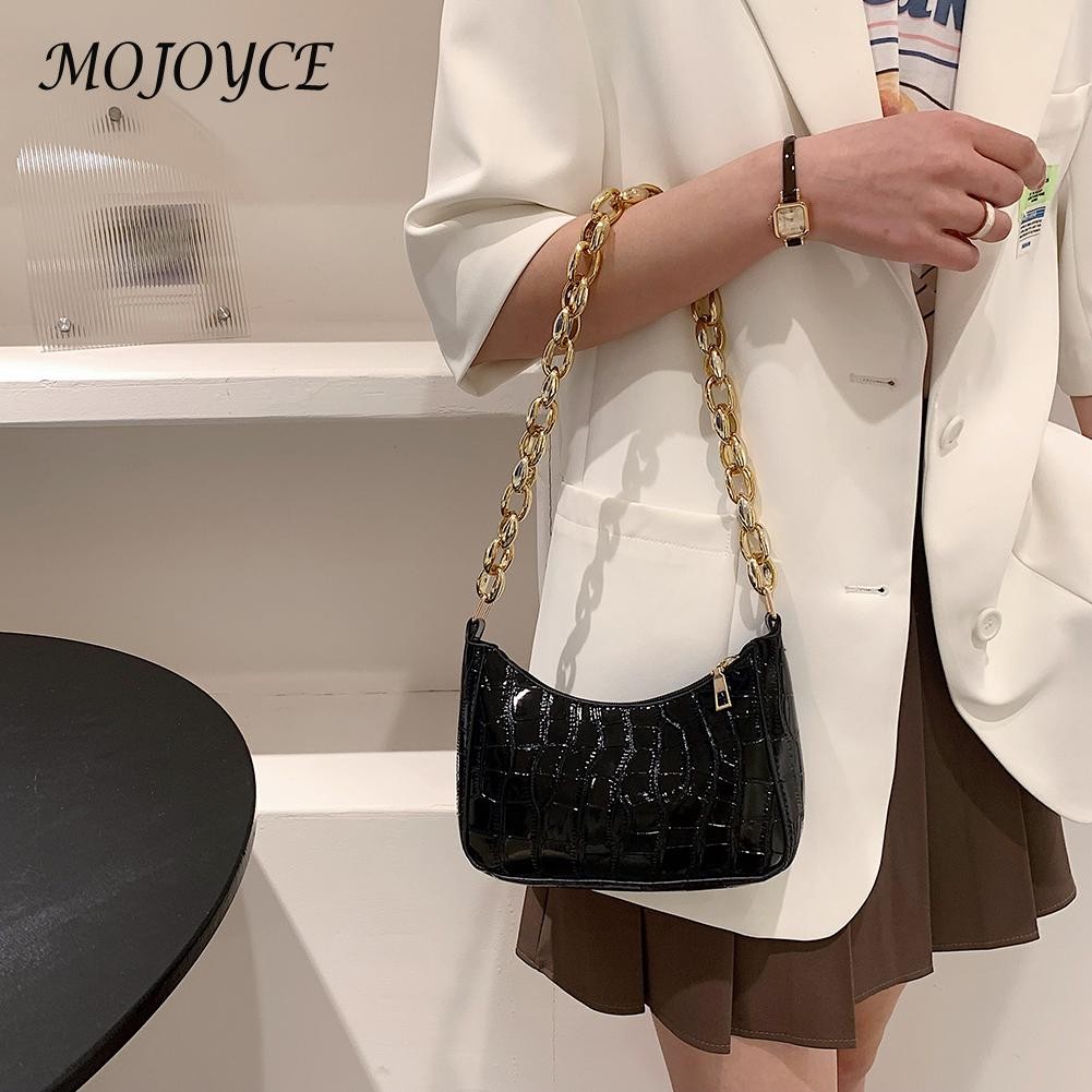 PU leather chain shoulder bag women messenger bag crocodile pattern zipper bag for ladies outdoor travel shopping