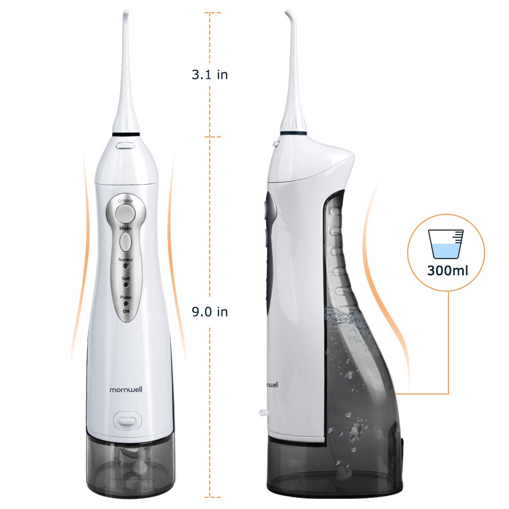 Dental Floss Tank 300ML Portable Oral Irrigator, USB Rechargeable, Waterproof Dental Water Jet