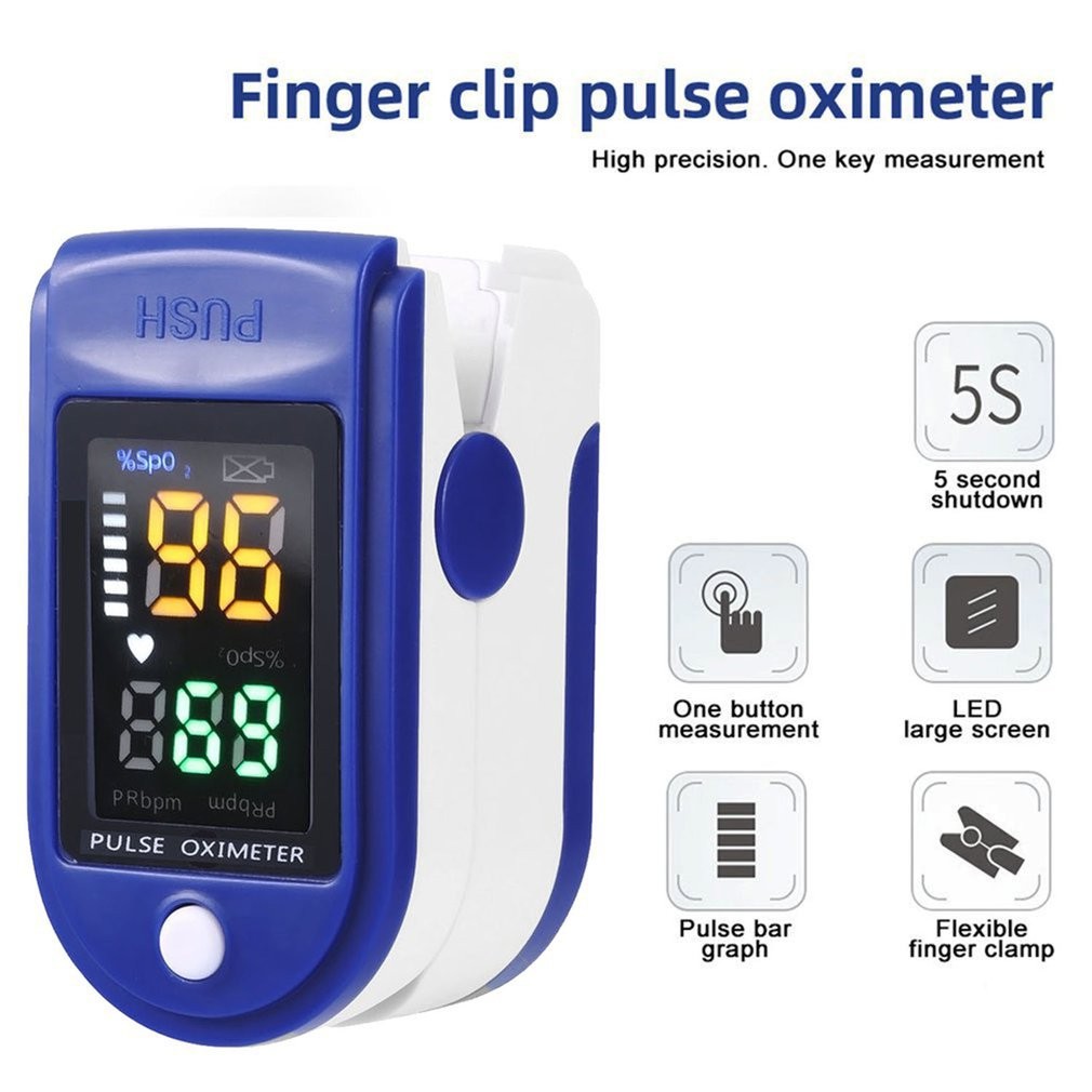 Medical Finger Cip Oximeter Pulse Oximeter Digital Tube Four Colors OLED Screen Heart Rate Monitor Blood Oxygen Saturation Meter