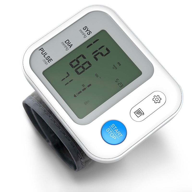 BOXYM Medical Digital LCD Wrist Blood Pressure Monitor Automatic Sphygmomanometer Tonometer Wrist Sphygmomanometer Meter