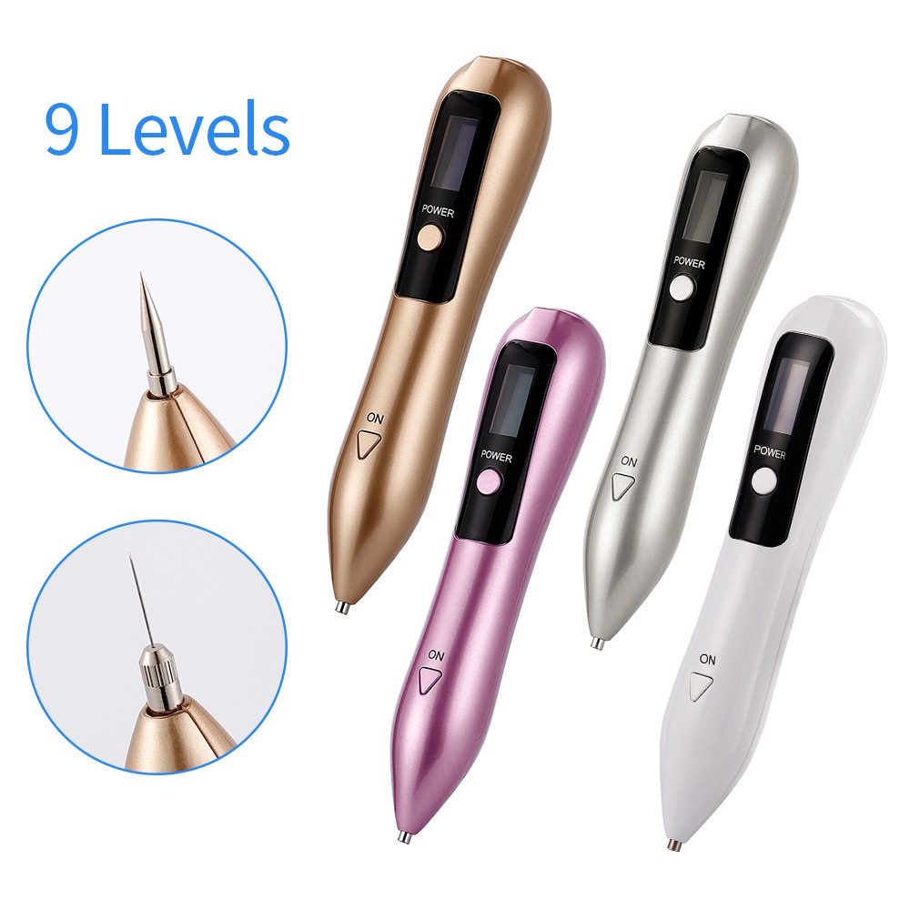 LCD Plasma Pen Laser Tattoo Mole Removal Device Rechargeable Face Care Skin Tag Removal Freckle Wart Dark Spot Remover