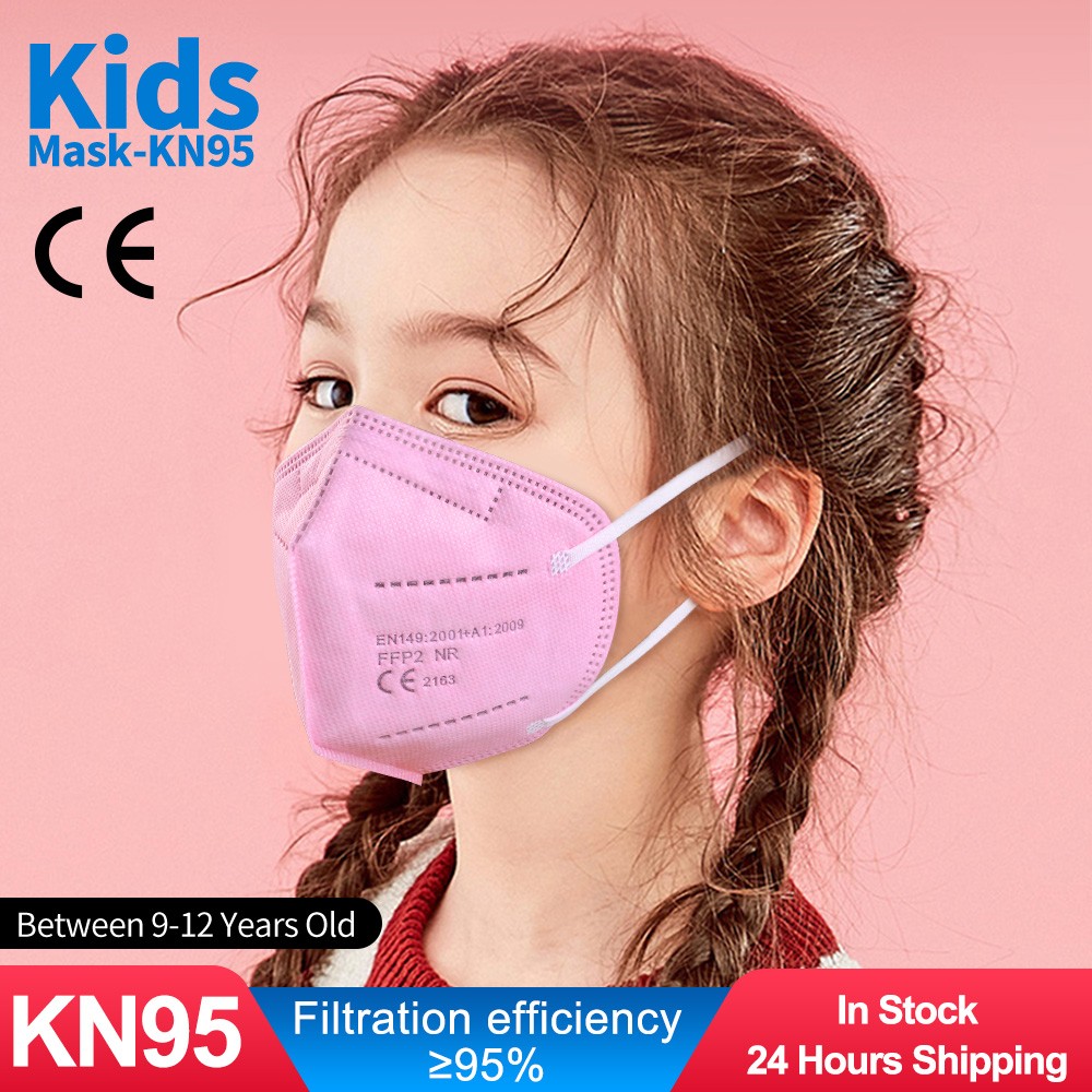 10-100pcs Cute Kids KN95 Mask CE FFP2 Mascarillas 5 Layers Children Mouth Mask Baby Respirator ffp2 Mask Ninos Girls Boys Masque