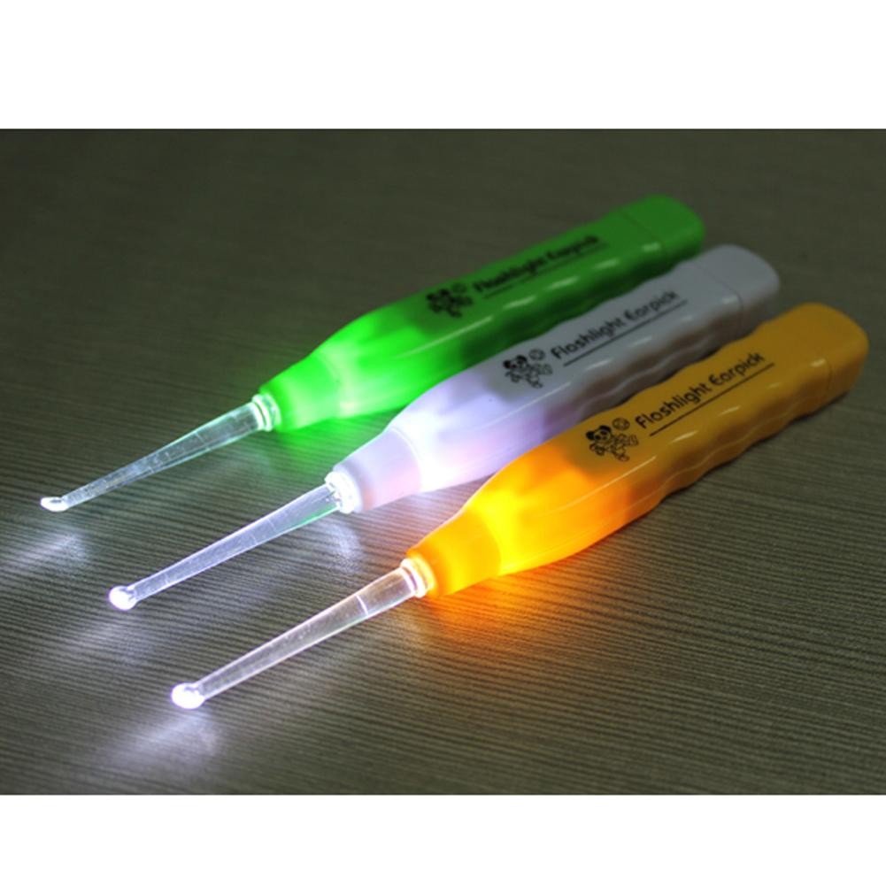 LED Flashlight Earpick Earwax Drill Cleaner Earwax Remover Luminous Ear Cleaning Tools for Baby Adult Safety Ear Care