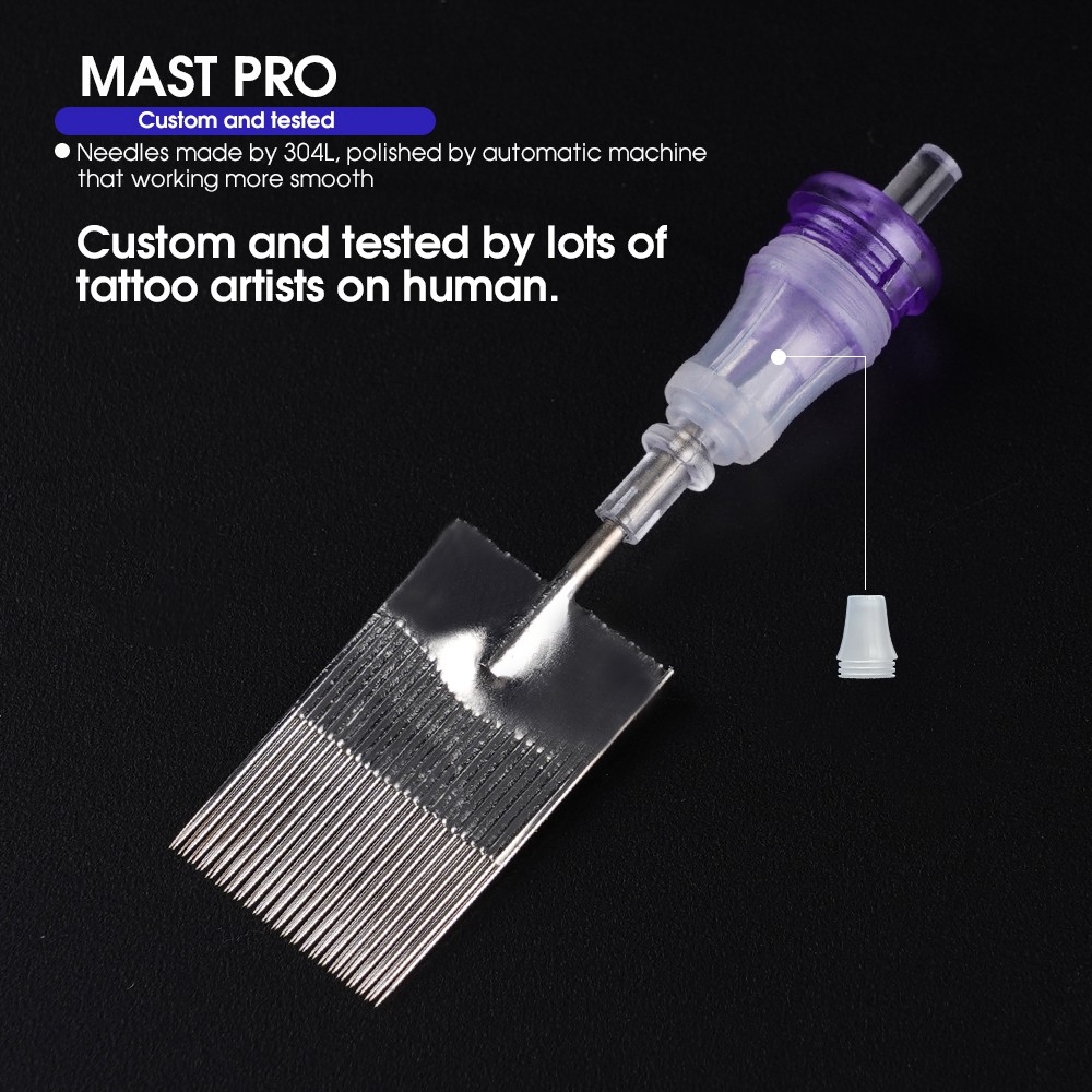 10pcs Mast Pro 35RM 45RM Sterilize Round Magnum 0.35mm 12 Tattoo Needles Permanent Makeup PMU Tattoo Cartridge Accessories