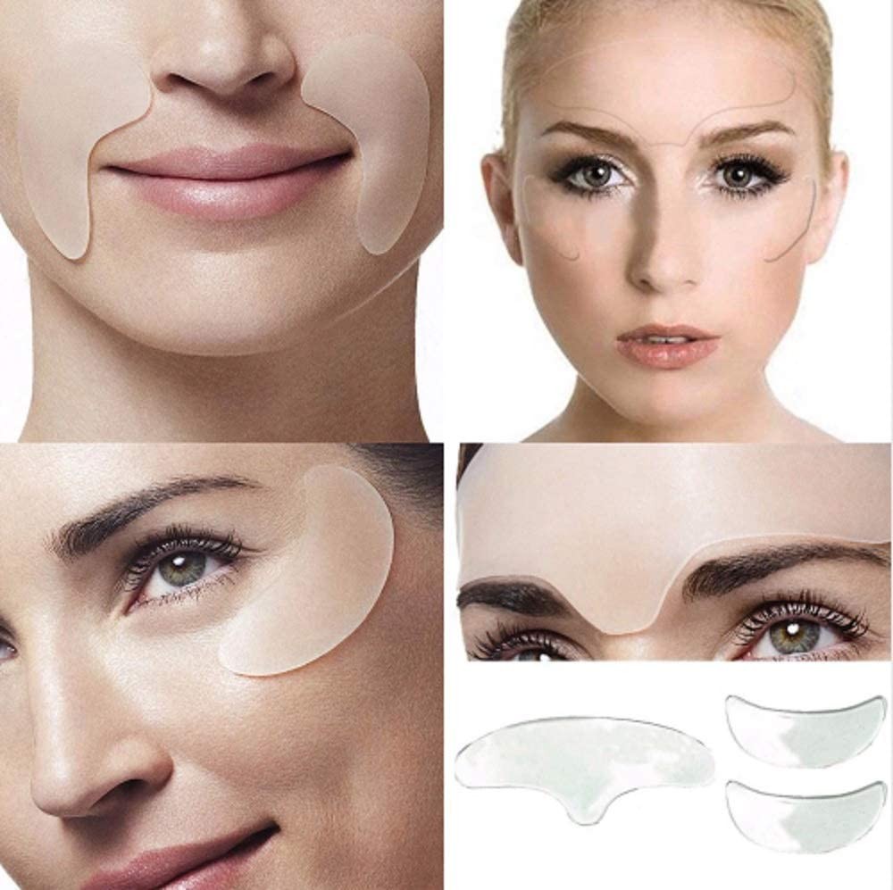 Silicone Pads Anti Wrinkle Aging Reusable Silicone Eye Mask Cheek Forehead Anti Facial Wrinkle Sticker Skin Care Lifting